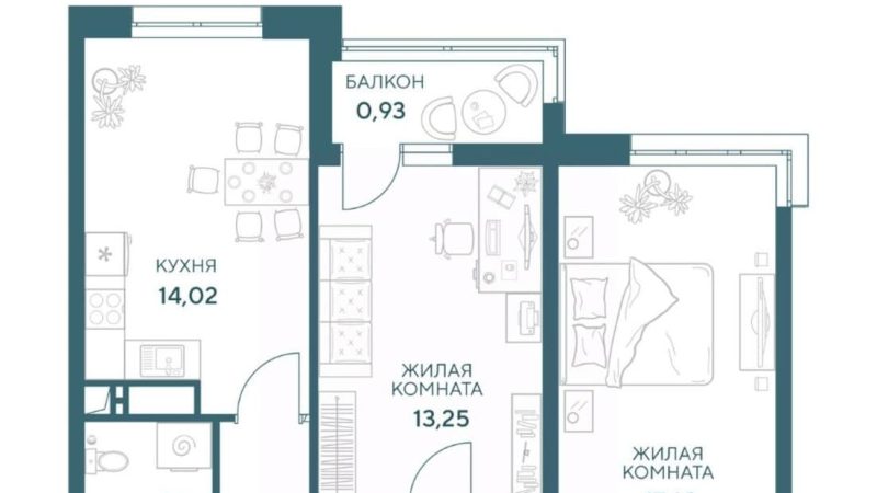 Продам 2-комнатную квартиру от застройщика, 58.5 м², Анапа, Корпус                                                     3.2