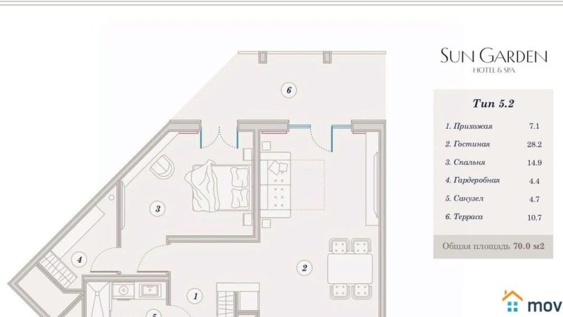 Продажа 2-комнатных апартаментов от застройщика, 70.9 м², Анапа, Дом                                                     1