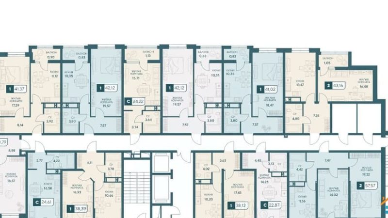 Продается студия от застройщика, 22.87 м², Анапа, Корпус                                                     3.4