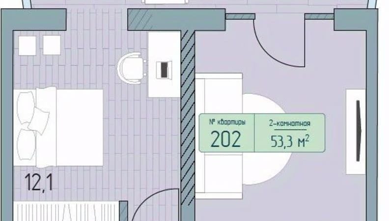 Продаем 2-комнатные апартаменты от застройщика, 61.56 м², Анапа, дом                                                     1