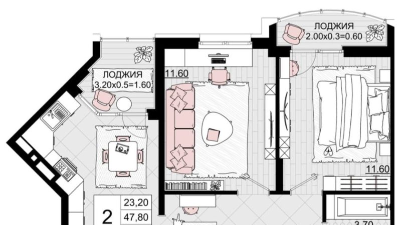 Продается 2-комнатная квартира от застройщика, 50 м², Анапа, проезд Межсанаторный,                                                     20К